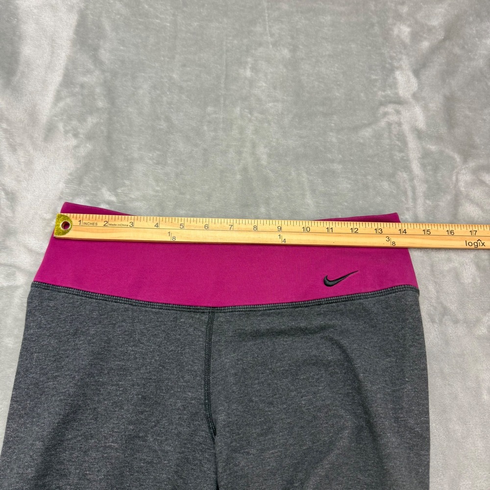 Nike Dri Fit Workout Yoga Pants Gray Pink Womens Size M - Picture 5 of 10